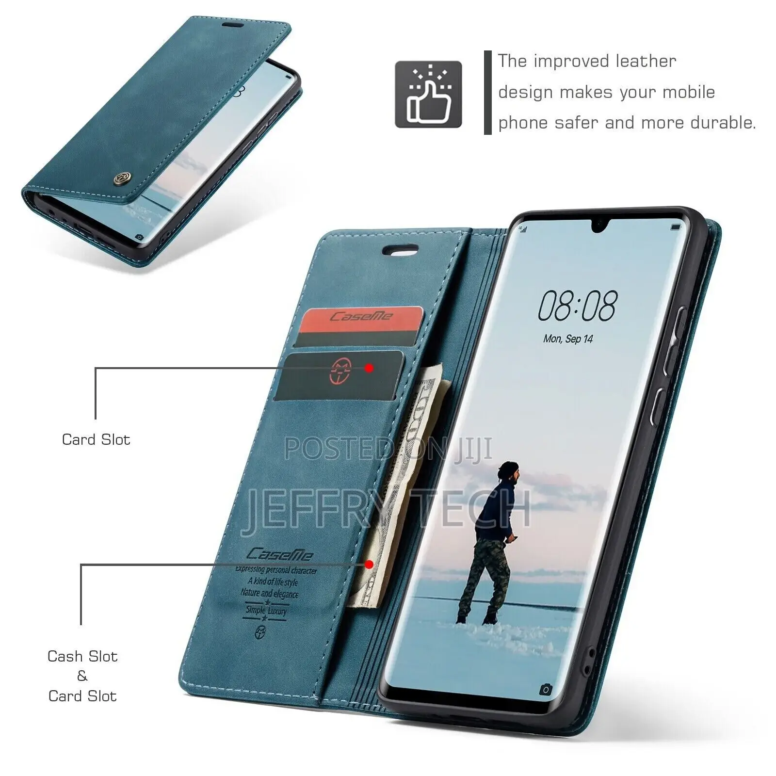 Huawei P30 Flip Caseme PATTERN Leather Wallet Leather Cover