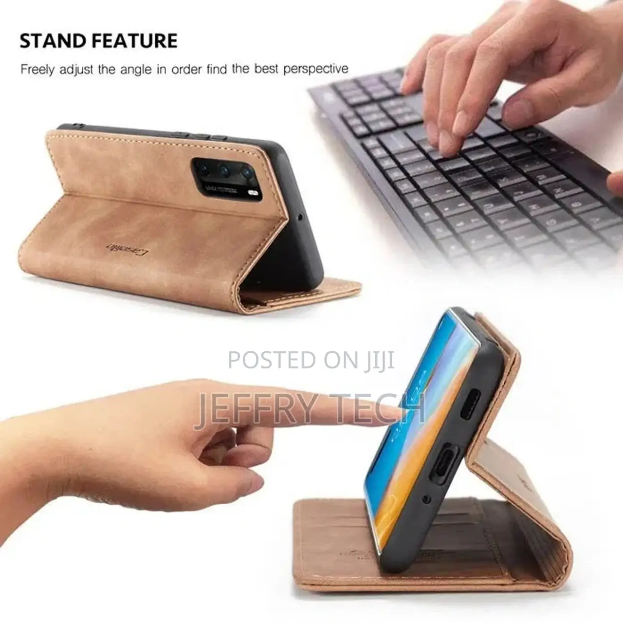 Brown Huawei P40 Genuine Caseme Compact Flip Wallet Case