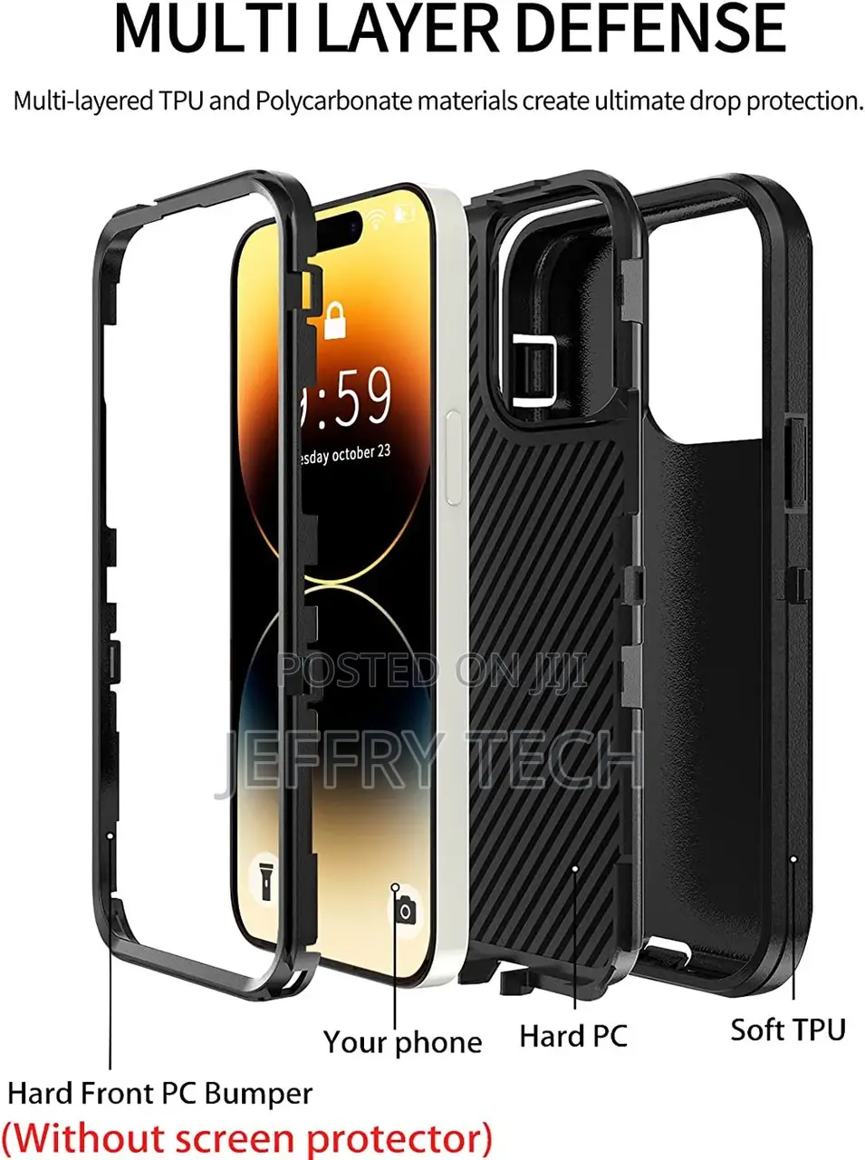 iPhone 14 Pro Max Tradies Military Defender Heavy Duty Case