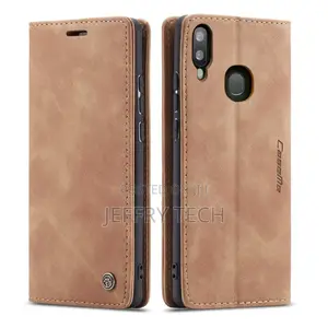 Brown Caseme Slim Magnetic Wallet Case for Galaxy A20 / A30