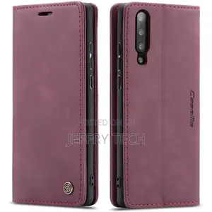 Wine Caseme Compact Flip Wallet Card Case for Galaxy A50