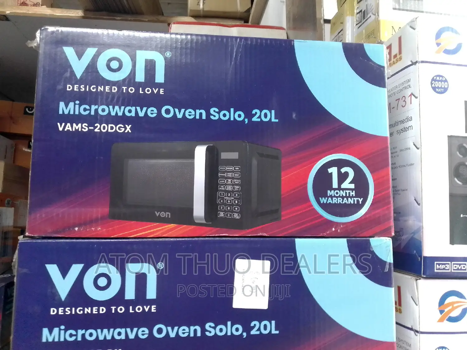 VON Digital Microwave Oven, VAMS-20DGX, Solo, 20LTR - BLACK