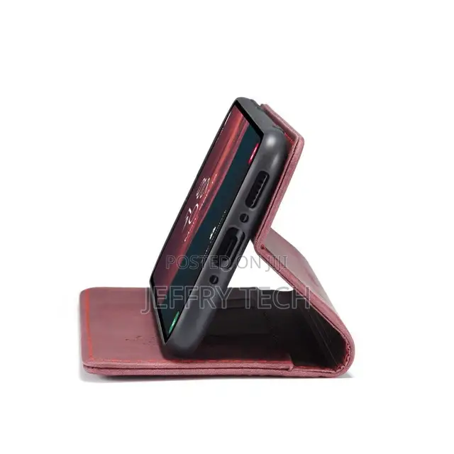 Red Galaxy A54 5G Caseme Soft Matte Quality Wallet Case