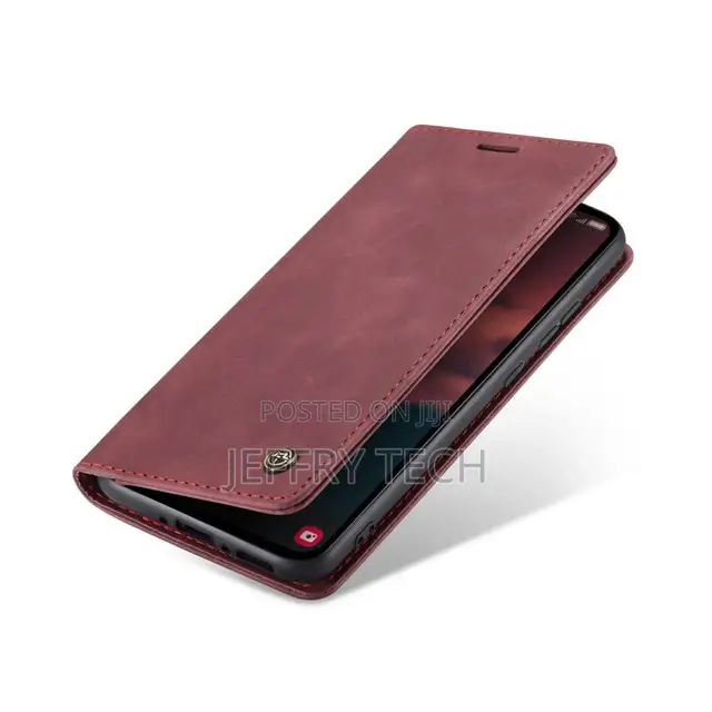 Red Galaxy A54 5G Caseme Soft Matte Quality Wallet Case