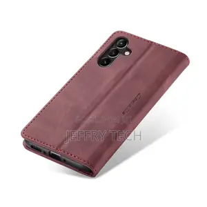 Red Galaxy A54 5G Caseme Soft Matte Quality Wallet Case