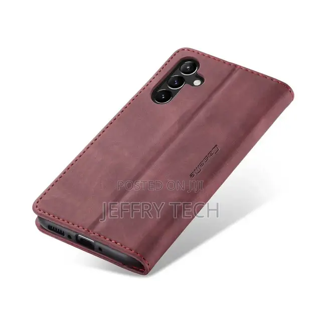 Red Galaxy A54 5G Caseme Soft Matte Quality Wallet Case