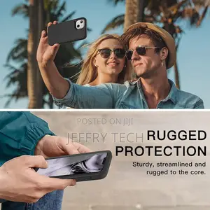 Black iPhone 13 Heavy Duty Military Defense Drop Proof Case