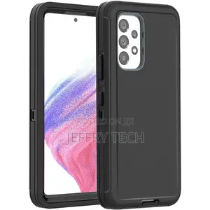 Black Heavy Duty Defender Military Grade Case for Galaxy A53