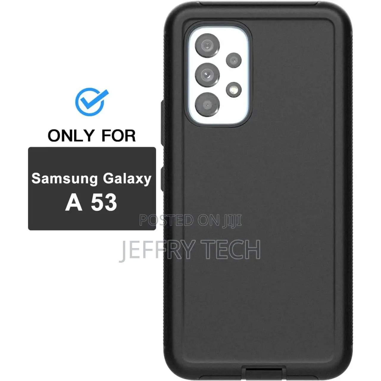 Black Heavy Duty Defender Military Grade Case for Galaxy A53