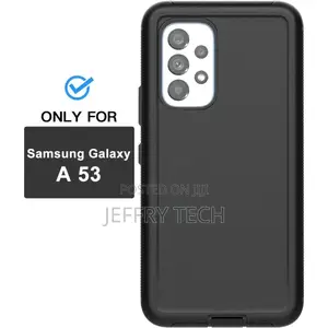 Black Heavy Duty Defender Military Grade Case for Galaxy A53