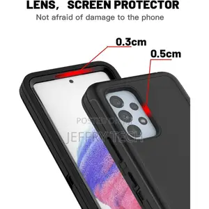 Black Heavy Duty Defender Military Grade Case for Galaxy A53