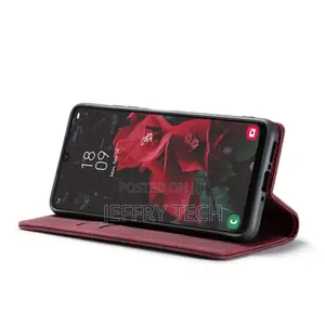 Red Caseme Slim Soft Wallet Case Cover for Galaxy A34 5G