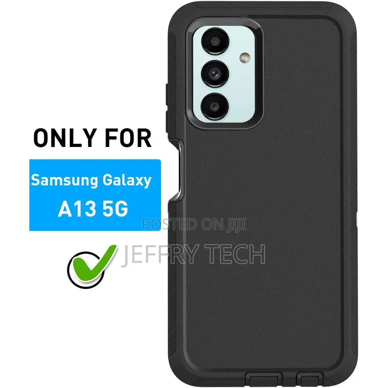 Black Galaxy A13 5G Tradies Military Defender Heavy Duty Cas