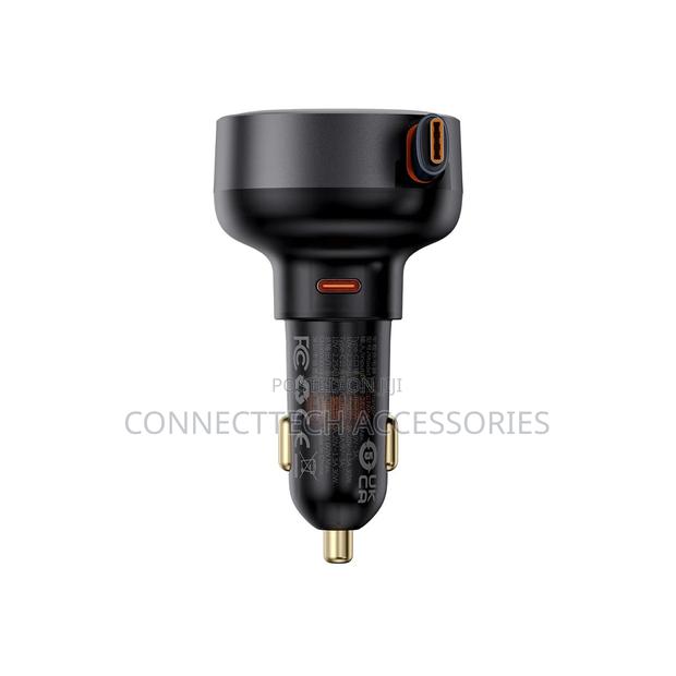 Baseus Enjoyment Pro Retractable USB-C Car Charger 60W - thumbnail 2