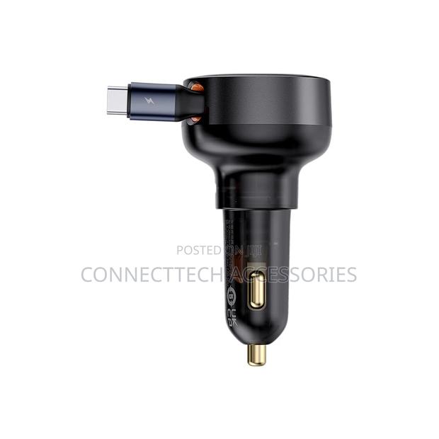 Baseus Enjoyment Pro Retractable USB-C Car Charger 60W - thumbnail 4