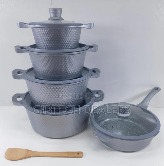 11pcs Bosch Cookware With Lid Covers- Grey - main view