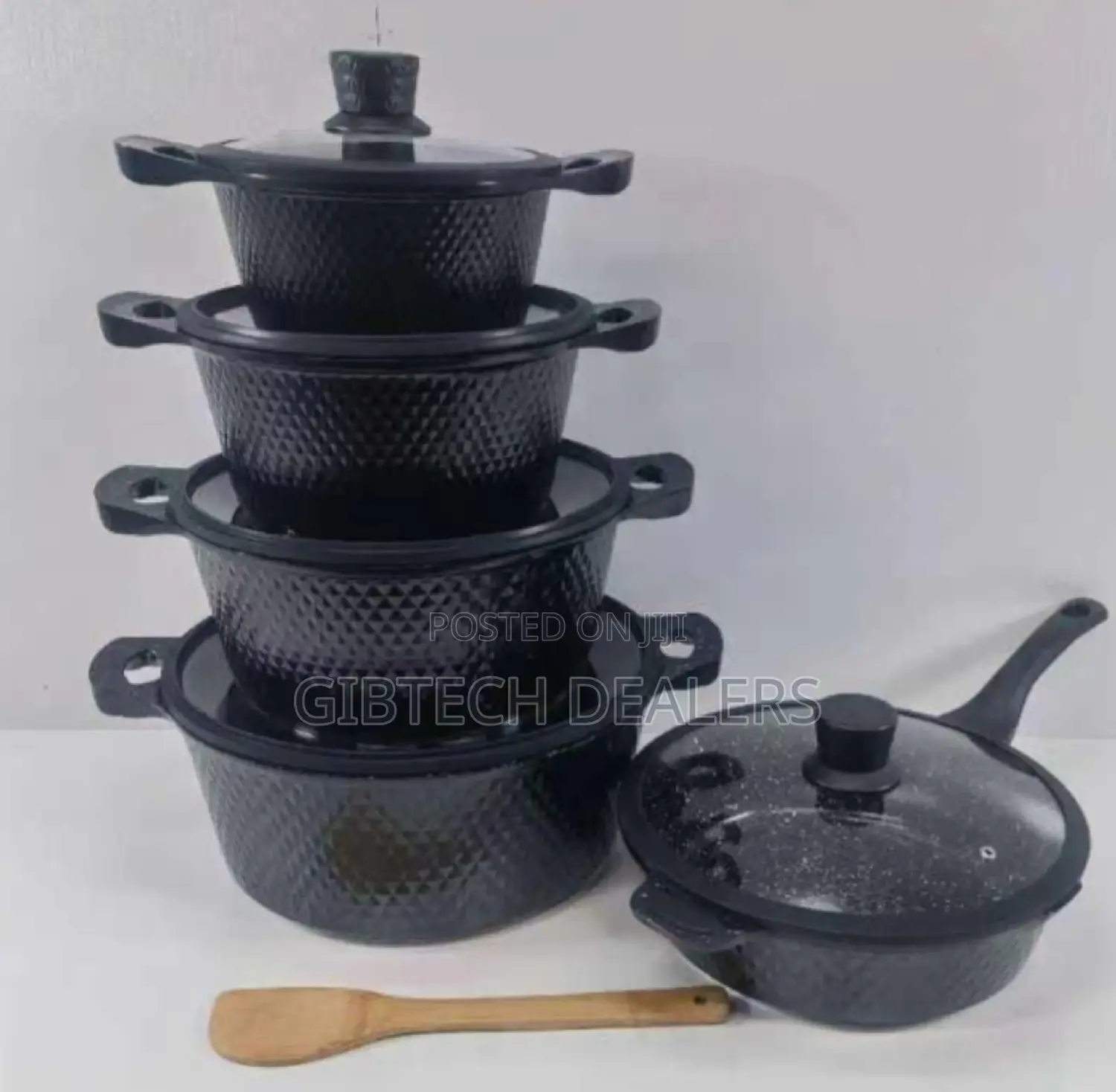 Bosch 11pcs Cookware With Lid Covers- Black