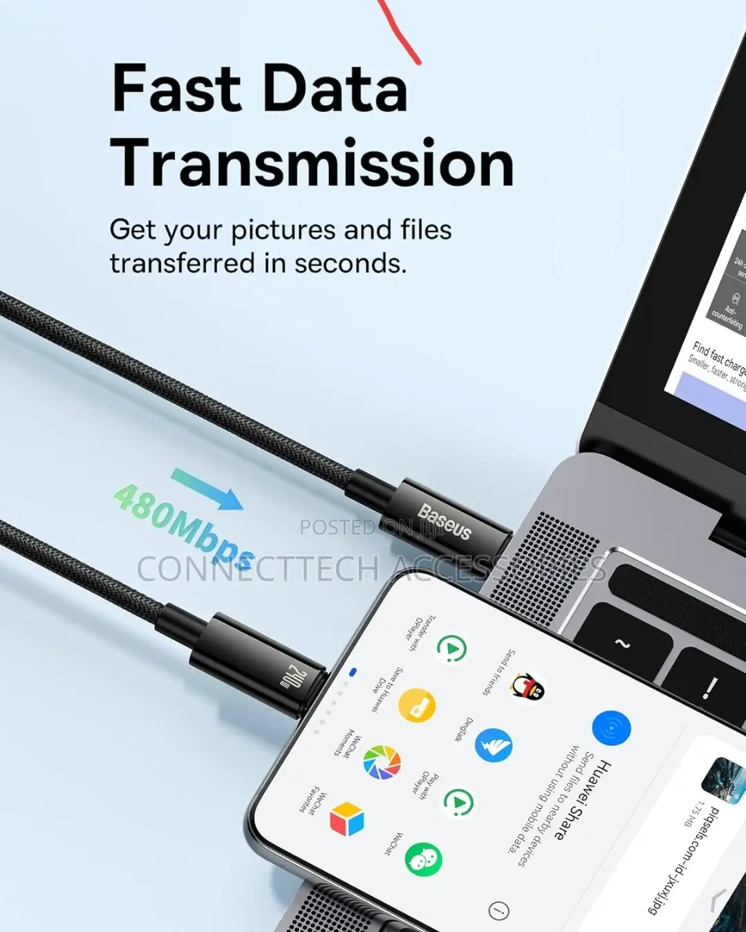 Baseus 240W PD3.1 USB-C to USB-C Fast Charging Cable