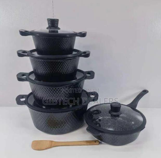 11pcs Bosch Cookware With Silicon Lid Covers Black