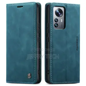 Caseme Xiaomi Mi 12 Pro Retro Flip Leather Wallet Case Blue