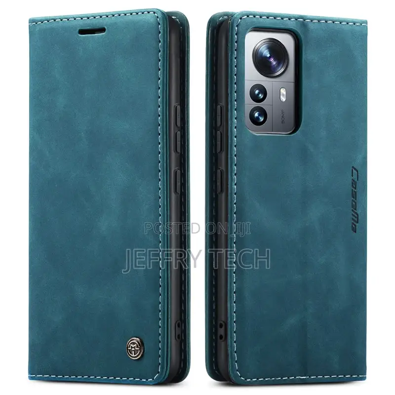 Caseme Xiaomi Mi 12 Pro Retro Flip Leather Wallet Case Blue