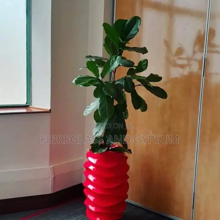Big Tower Twist Fibre Flower Pot