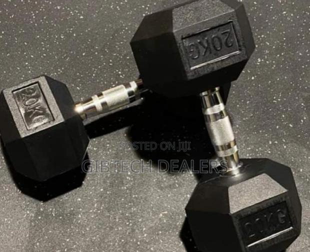 20kg Hexagon Dumbbells Available