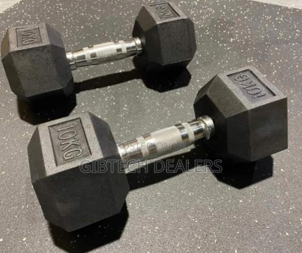 10kg Hexagon Dumbbells