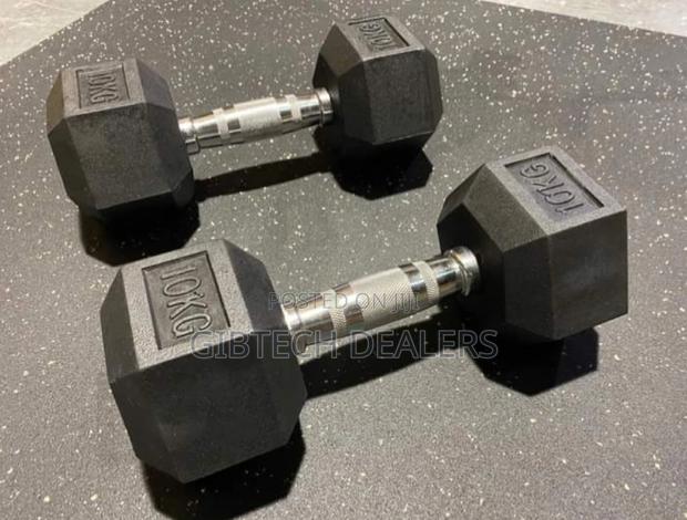 10kg Hexagon Dumbbells Now Available - main view