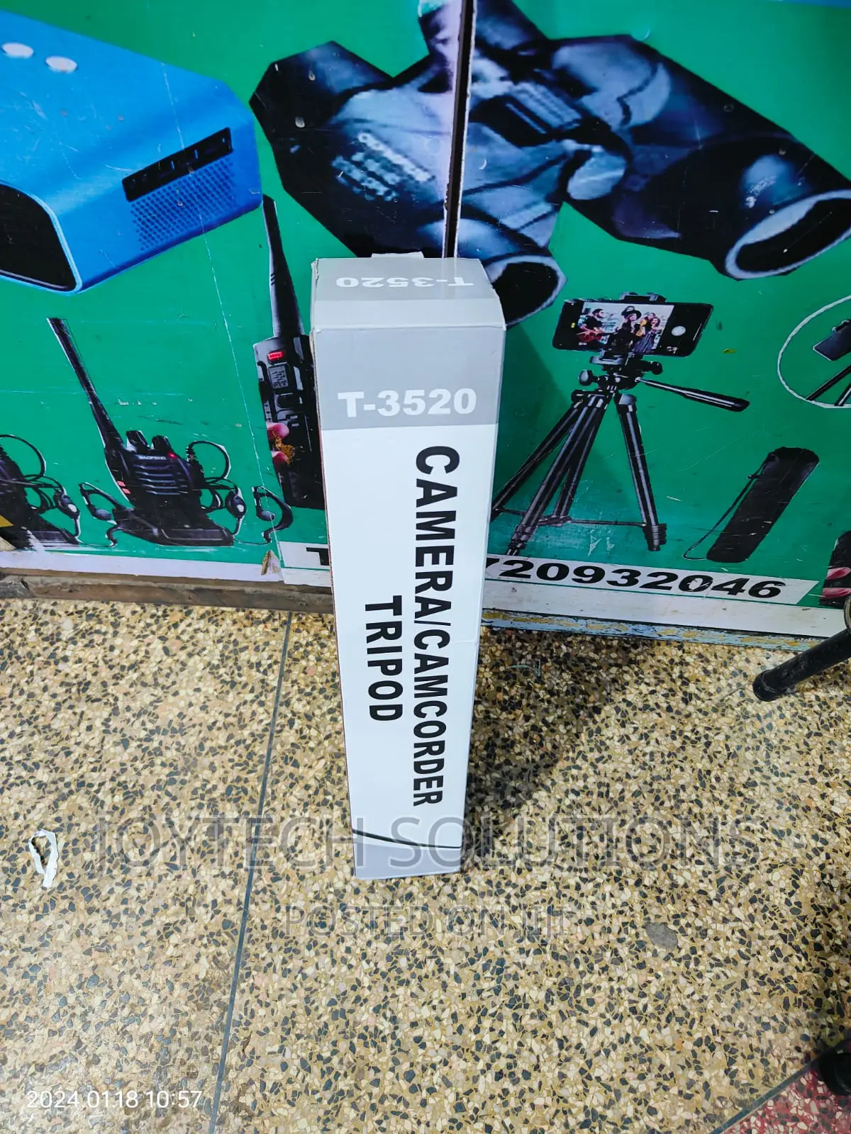 Phone Camera Tripod Stand With Universal Holder