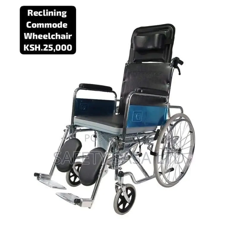 Reclining Orthopedic Commode Wheelchair