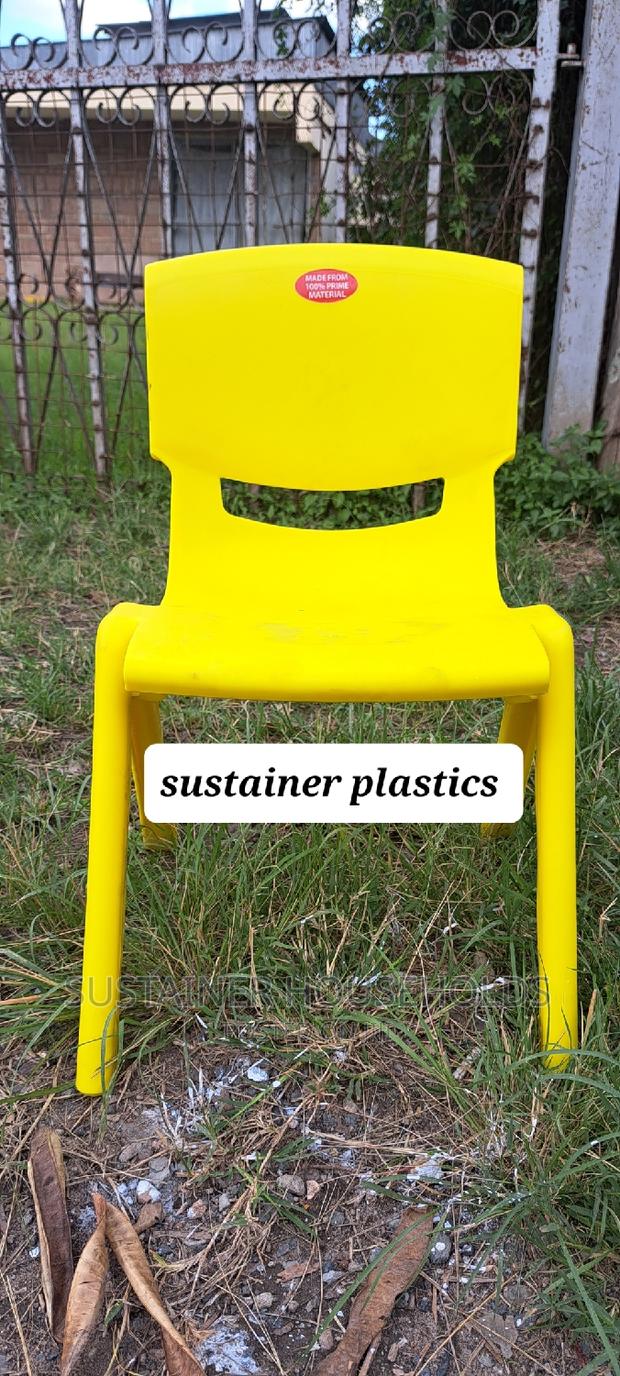 Yellow Kids Plastic Chairs - main view