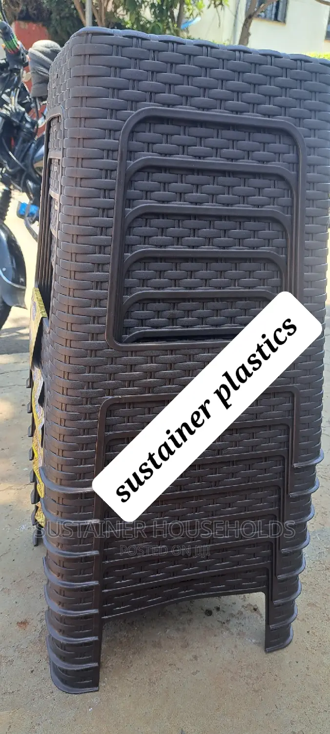 Brown Plastic Stools (Bamboo Stools)