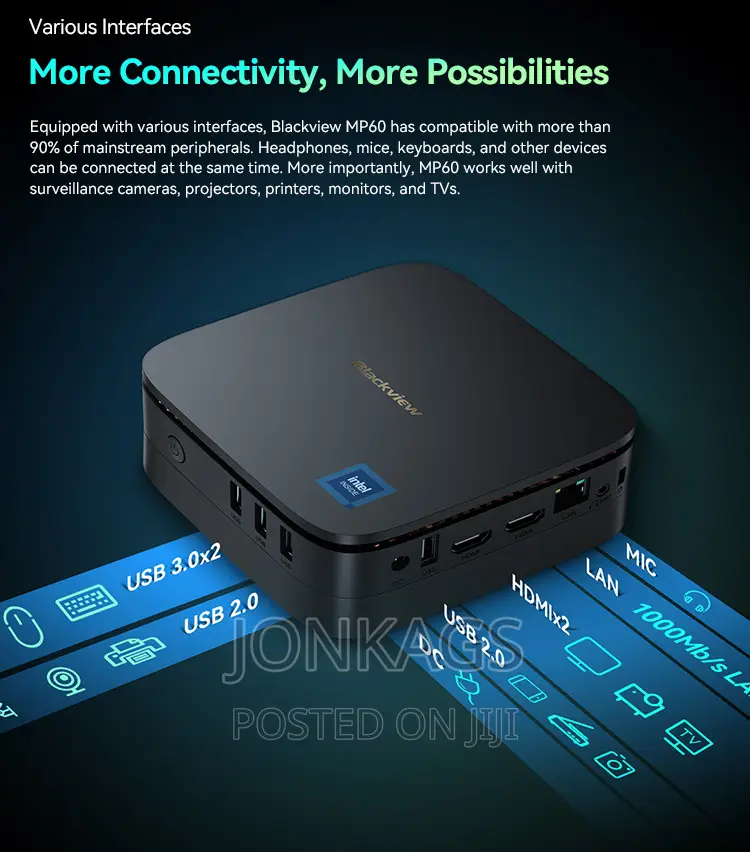 New Desktop Computer 8GB Intel Celeron SSD 250GB