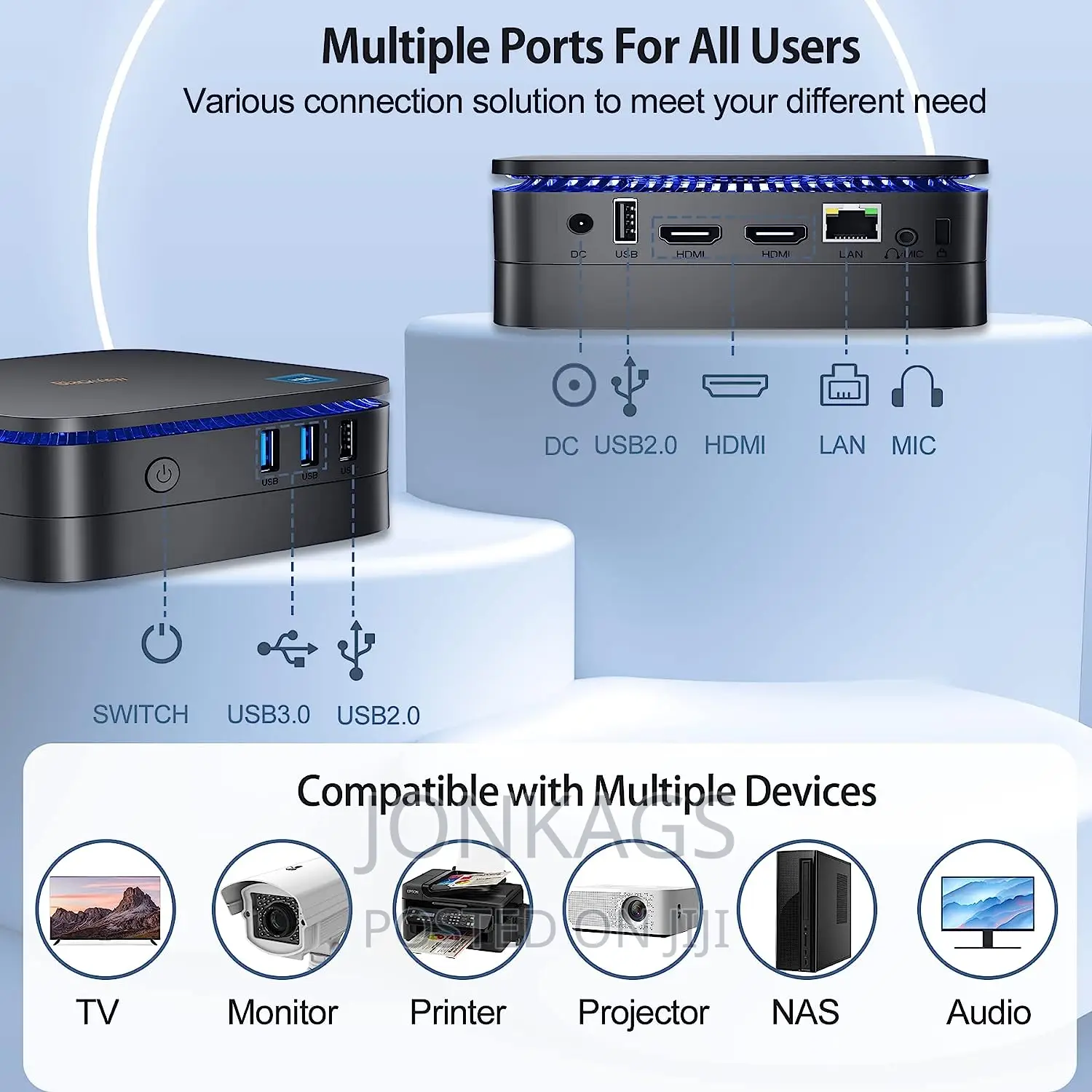 New Desktop Computer 8GB Intel Celeron SSD 250GB