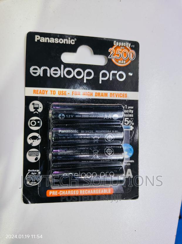4x Panasonic Eneloop Pro AA Rechargeable Batteries