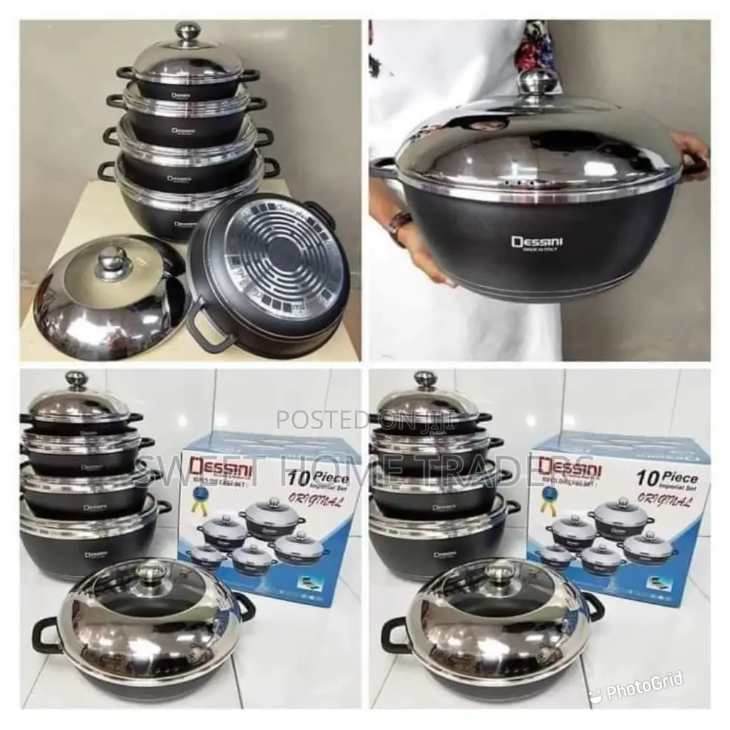Dessin 10 Piece Italian Black Cookware Set