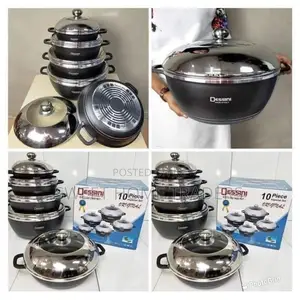 Dessin 10 Piece Italian Black Cookware Set