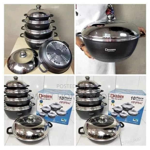 Dessin 10 Piece Italian Black Cookware Set - main view