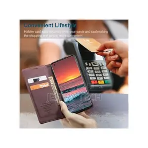 Samsung GALAXY A21S Flip Case Book Luxury Black Cover Leathe