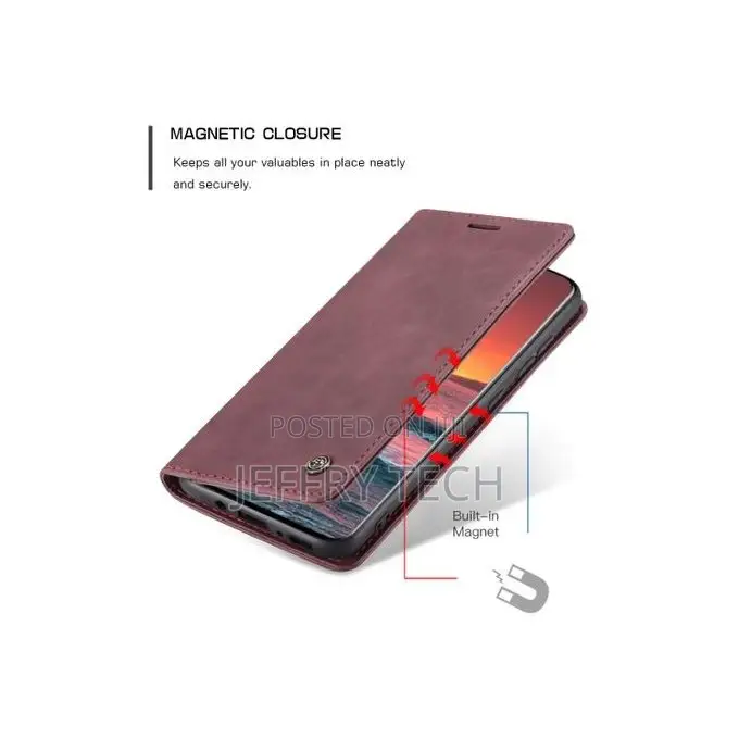 Samsung GALAXY A21S Flip Case Book Luxury Black Cover Leathe
