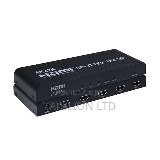 HDMI Splitter - 1 Input, 4 Outputs - Black