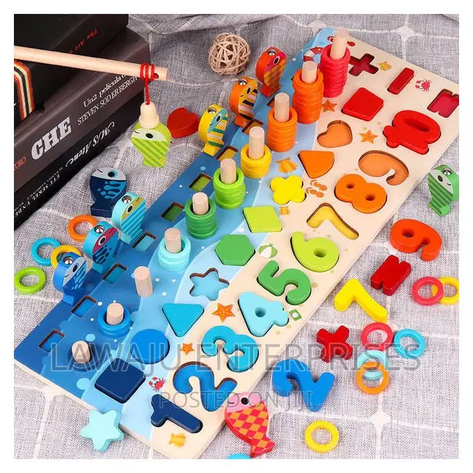 Montessori Wooden Fish Game