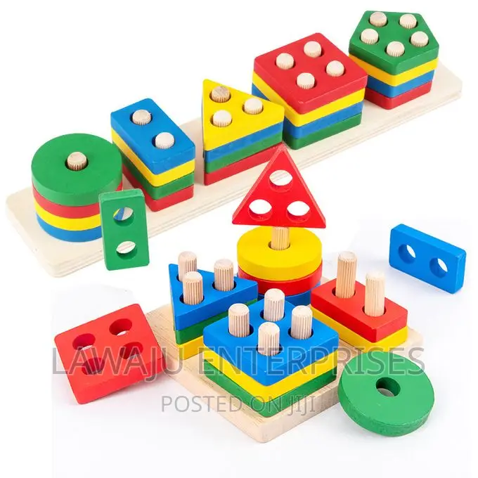Wooden Shape Geometric Stacker