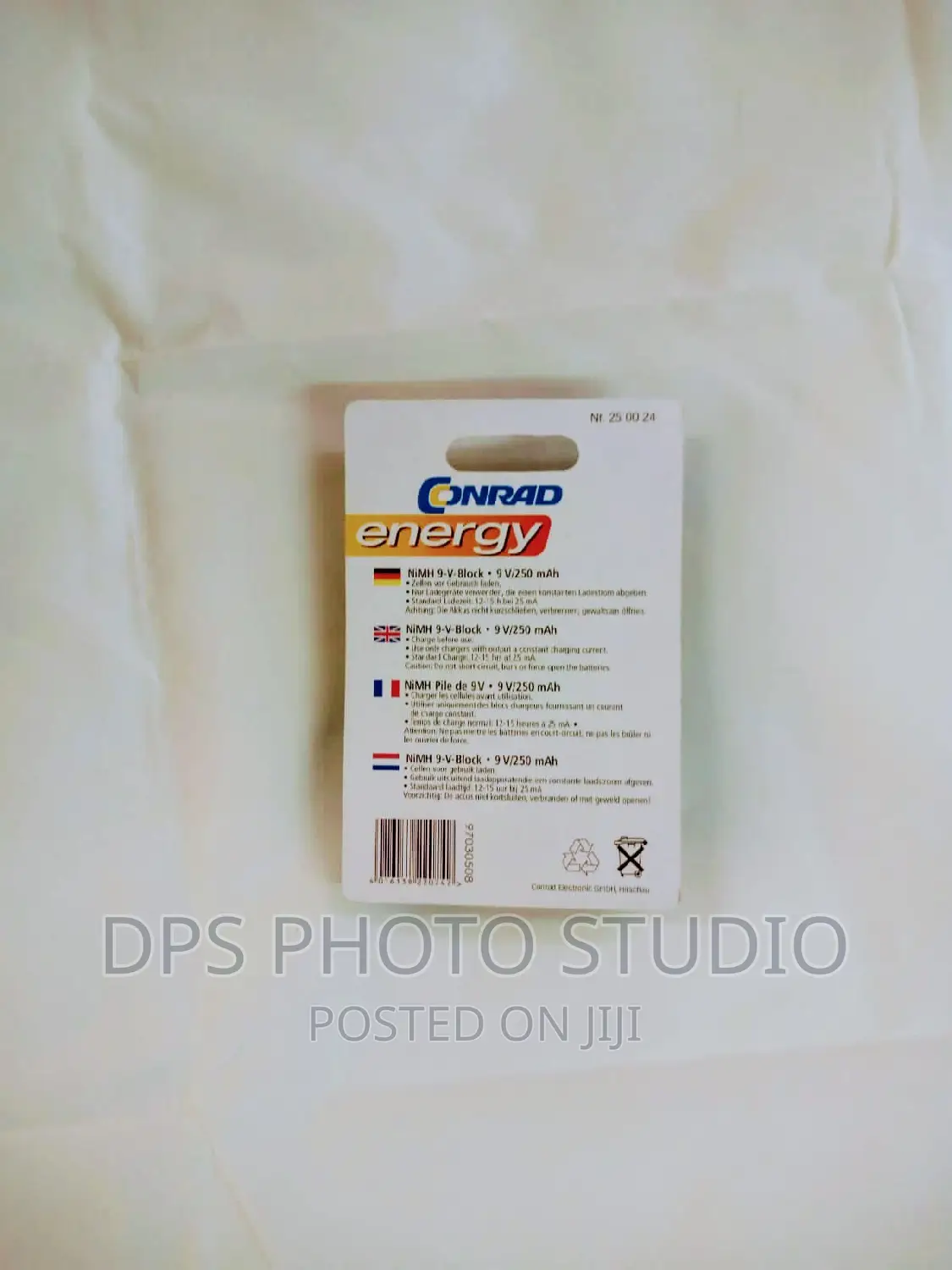 Conrad Energy Rechargeable 9V Nimh 250mah 1pc