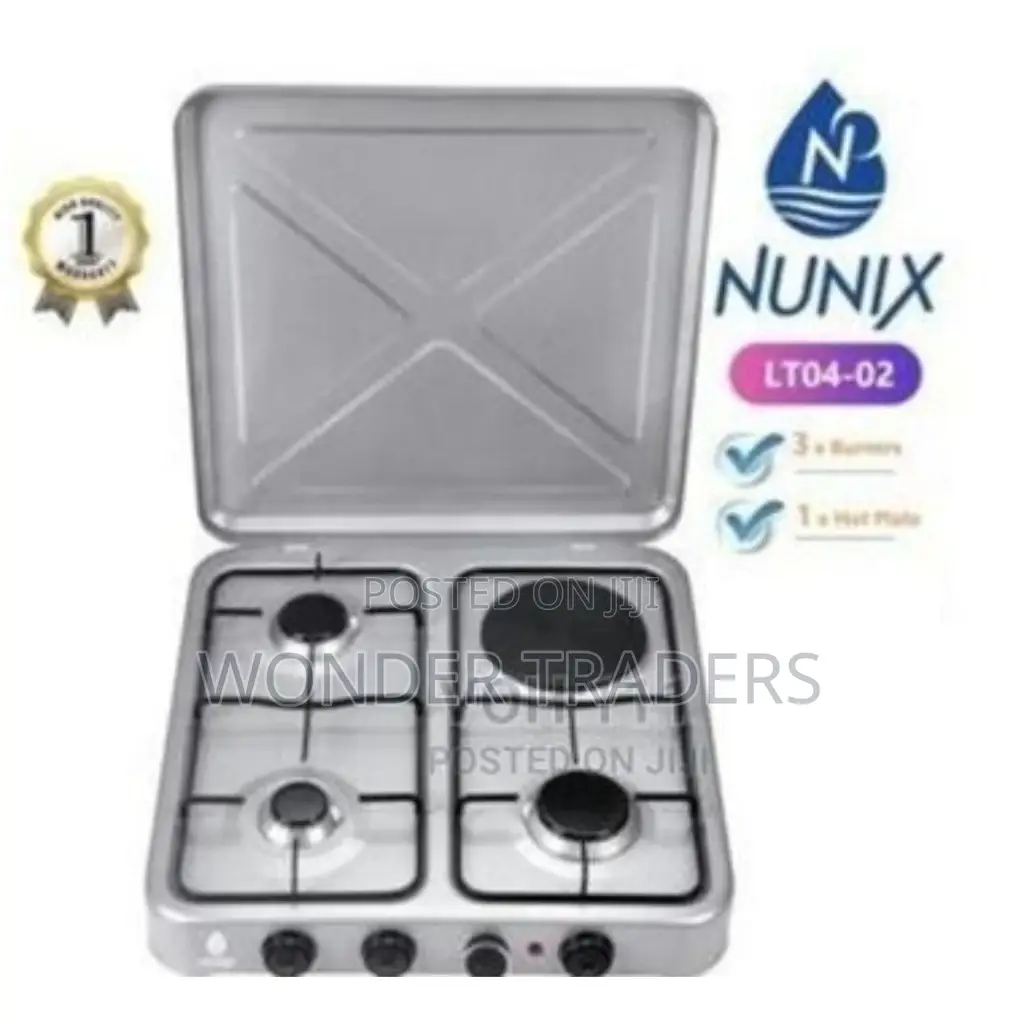 Nunix 3 Gas +1 Electric Table Top Cooker