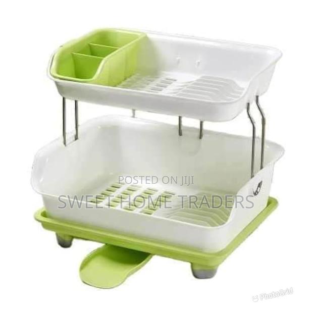 Multifunctional Plastic Dish Rack and Drainer - main view