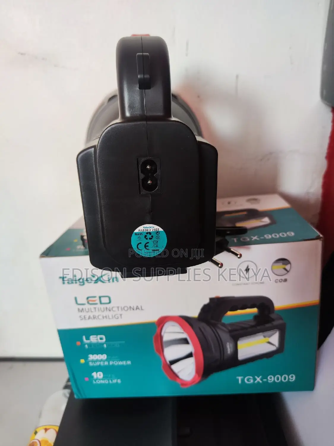 Torch Solar Flashlight Rechargeable Torch + Solar Panel Elec