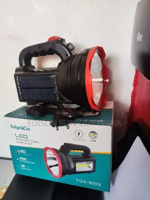 Torch Solar Flashlight Rechargeable Torch + Solar Panel Elec
