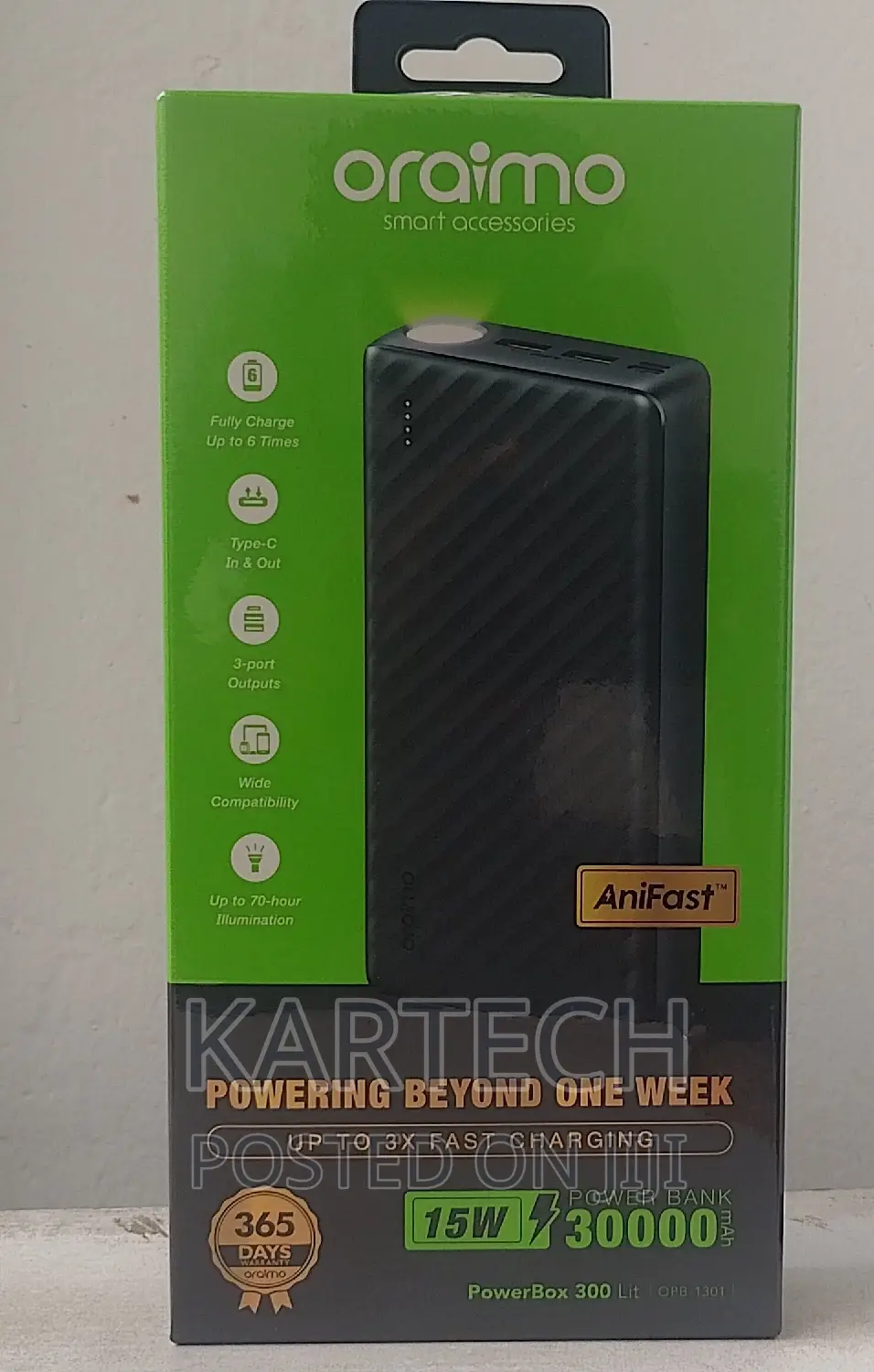 Oraimo 30000mah Powerbox 300 Lit OPB-1301